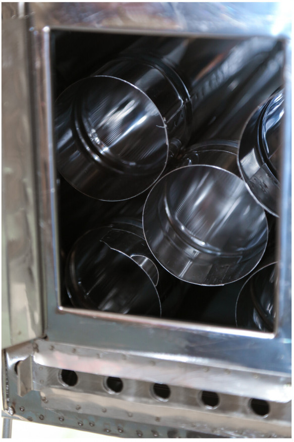 Печь походная Век Макси, сдвижной экран