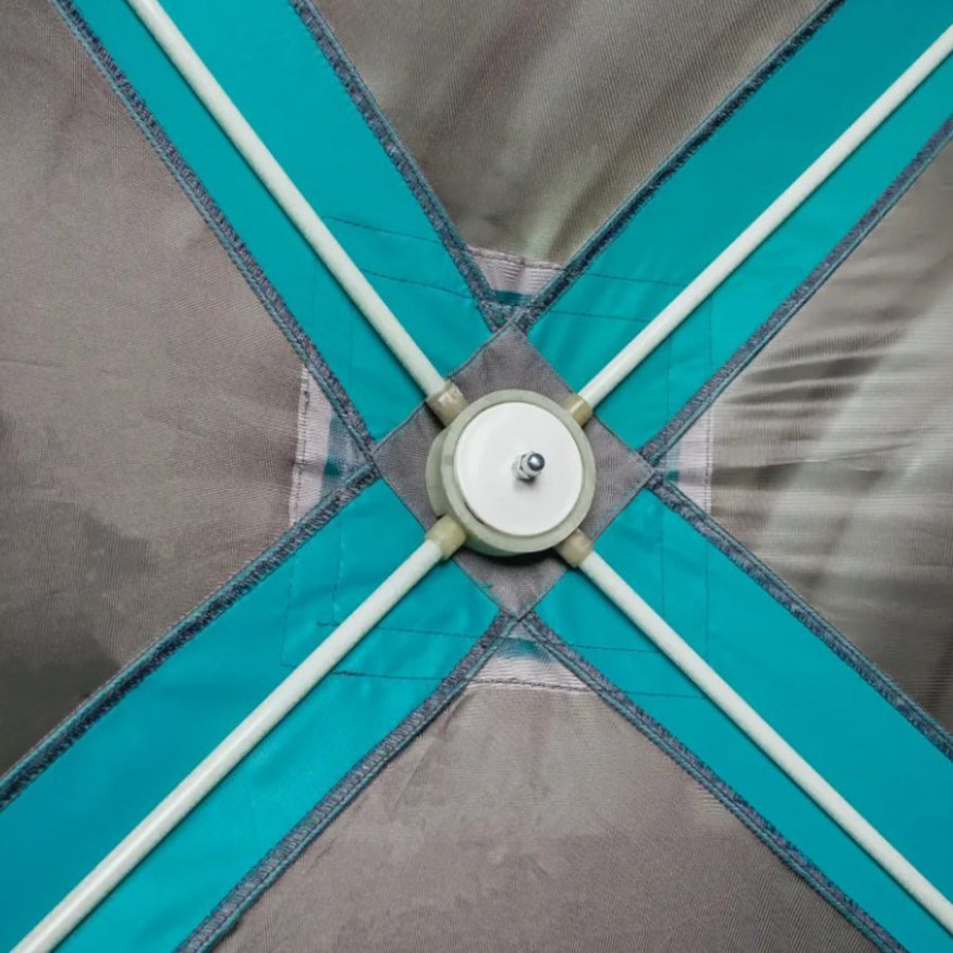 Шатер СЛЕДОПЫТ быстросборный, 5 стен, 3,4х3,25 м, h-2,30 м, S по полу 7,6 кв.м, цвет Waterfall