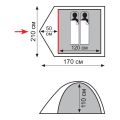 Палатка Totem Trek 2-местная (v2), зеленый