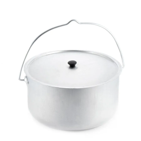 Котелок костровой СЛЕДОПЫТ цилиндрический 8 л, алюминий