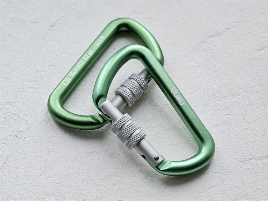 Карабин стальной GURU Typhoon Screw, GURU (вспомогательный, не для страховки)