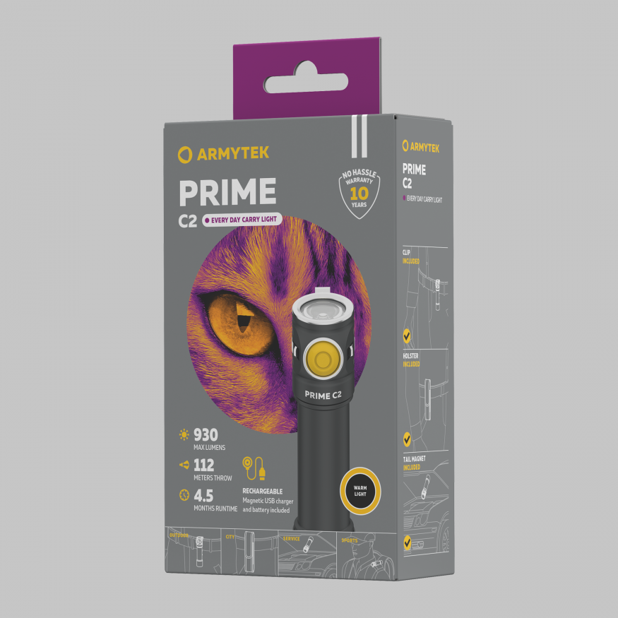 Armytek Prime C2 Magnet USB (теплый свет)
